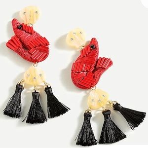 J.Crew Raffia Shrimp Earrings